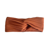 Wide Chunky Rust Twisted Turban Headband