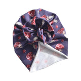 Purple Mushroom Print Baby Girl Head Wrap