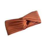 Wide Chunky Rust Twisted Turban Headband