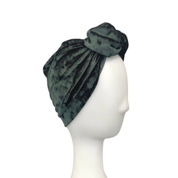   Soft Cozy Teal Blue Green Turban Head Wrap