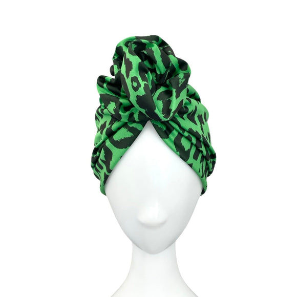 Lightweight Cheetah Print Turban Hat for Adults