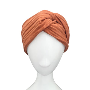 Wide Chunky Rust Twisted Turban Headband