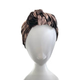 Nude and Black Tie Dye Print Vintage Style Turban 