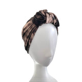 Nude and Black Tie Dye Print Vintage Style Turban 