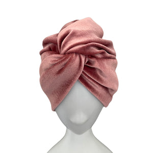 Dusky Pink Velvet Vintage Style Twisted Hair Turban