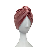 Dusky Pink Velvet Vintage Style Twisted Hair Turban