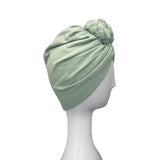 Stylish Braided Knot Mint Green Head Turban