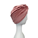 Dusky Pink Velvet Vintage Style Twisted Hair Turban