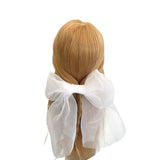 White Oversized Tulle Bridal Bow Clip