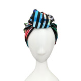 Striped Turban Style Hat for Women