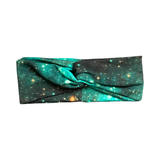 Green Celestial Star Print Turban Twist Headband