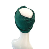 Green Wide Crushed Velvet Headband for Women