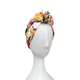 Floral Lined Pre Tied Turban Hat
