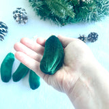 Velvet Pickle Ornaments - Handmade Cucumber Christmas Baubles
