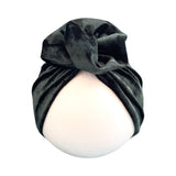 Dark Teal Luxury Velvet Baby Girl Fashion Turban Hat Size 6-18 Months