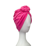 Fuchsia Pink Retro Style Turban Head Wrap