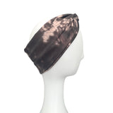 Wide Nude and Black Tie Dye Turban Twist Headband