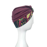 Lightweight Burgundy Summer Turban Hat for Ladies