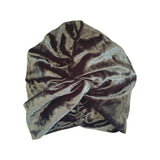 Soft Luxury Teal Velvet Winter 1940s Turban