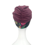 Lightweight Burgundy Summer Turban Hat for Ladies