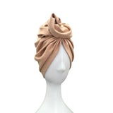 Beige Ladies Vintage Inspired Turban