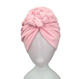 Pre Tied and Lined Pink Adults Turban Hat