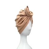 Beige Ladies Vintage Inspired Turban