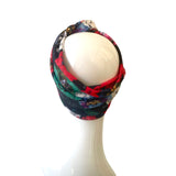 Wide Flower Print Headband Knotted Summer Headband
