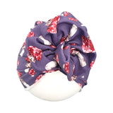 Purple Mushroom Print Baby Girl Head Wrap