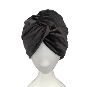 Black Luxury Velvet Retro Twisted Hair Turban