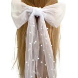 Bridal Bow Bachelor Party White Pearl Veil 