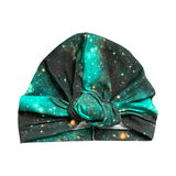 Green Space Constellation Print Turban Hat