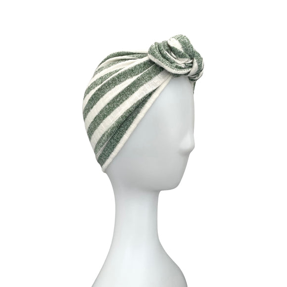 Knitted Jersey Striped Ladies Head Wrap