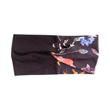 Twisted Black Cotton Jersey Headband Women