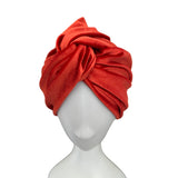 Rust Velvet Vintage Style Twisted Hair Turban