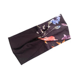 Twisted Black Cotton Jersey Headband Women