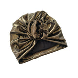 Festive Gold Jersey Hair Loss Headwear 