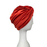 Rust Velvet Vintage Style Twisted Hair Turban