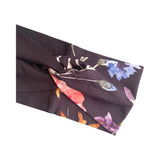 Twisted Black Cotton Jersey Headband Women