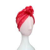 Raspberry Summer Lace Head Wrap
