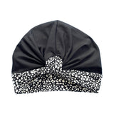 Black vintage style turban for women