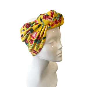 Stylish Floral Yellow Colourful Summer Head Wrap for Women
