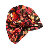Vintage Style Autumn Leaf Print Knotted Hair Turban