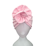 Light Pink Rosette Turban Head Wrap for Women