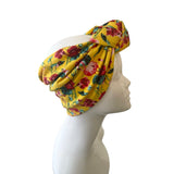 Stylish Floral Yellow Colourful Summer Head Wrap for Women