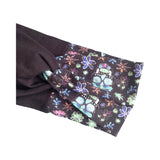 Goth Skull Print Wide Black Headband