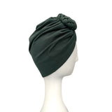 Dark Green Women's Vintage Style Knot Turban
