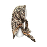 Large Leopard Silk Feeling Square Satin Scarf 90cm