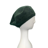Green 1940s Retro Style Fleece Beret Hat