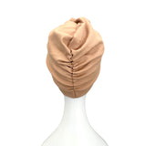 Camel Beige Ready Made Knotted Turban Hat